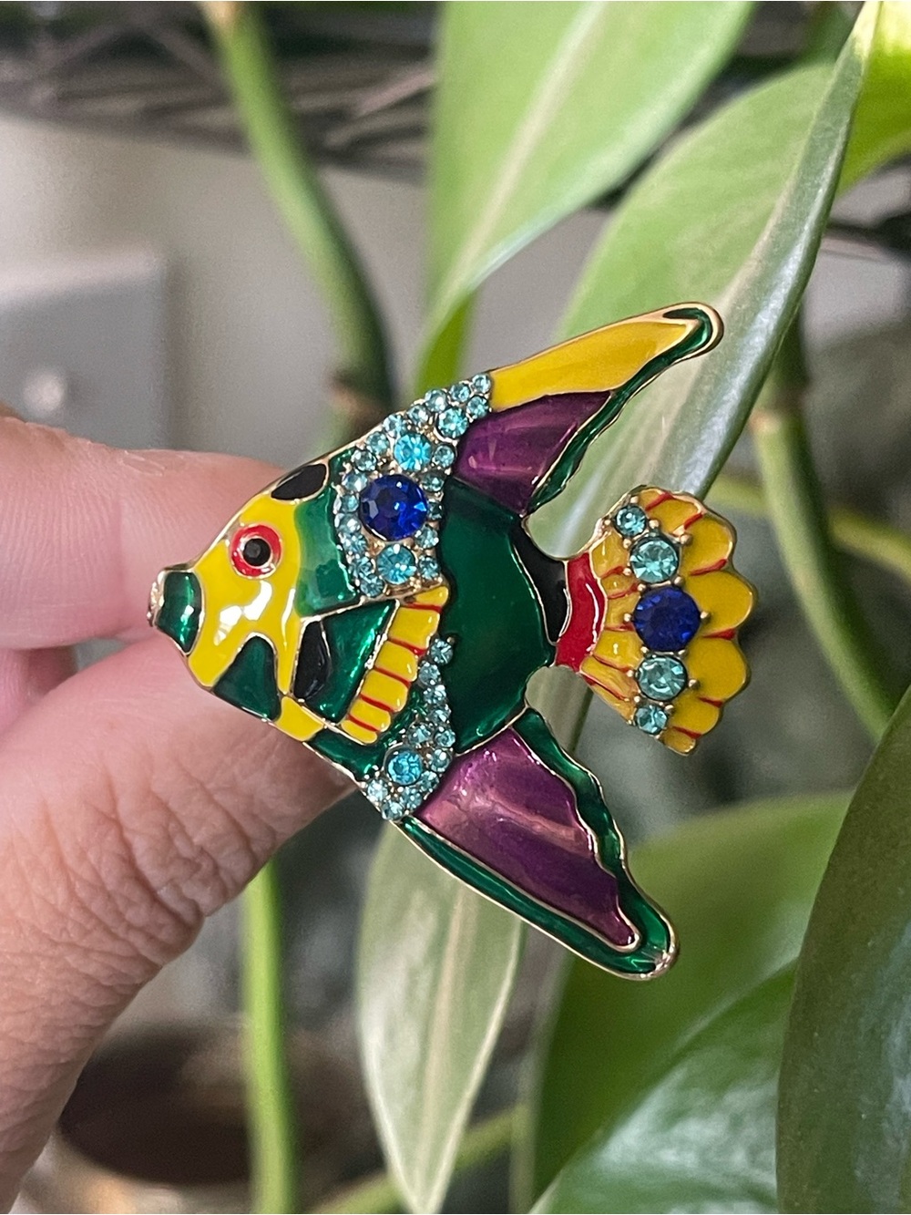 Tropical Colorful Enamel Fish Ring